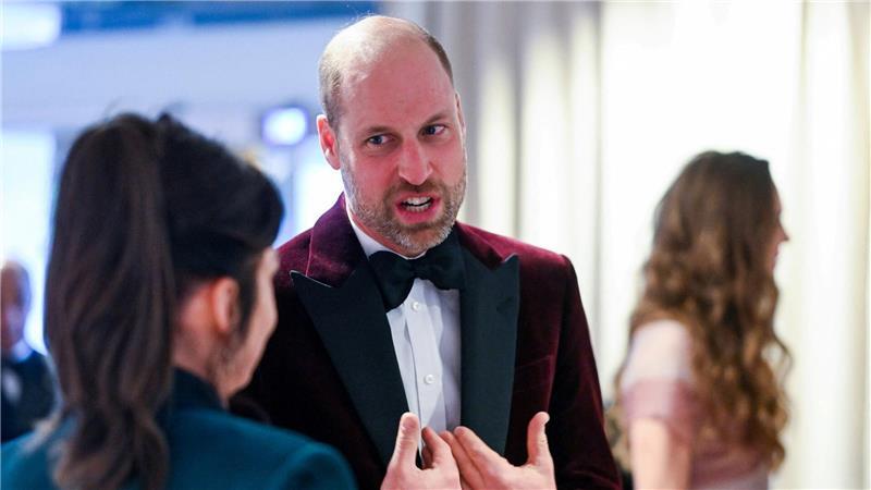 Thronfolger William bei der Verleihung der britischen Filmpreise.