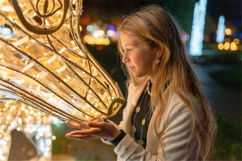 Tierische Lichtfiguren hautnah bei der Lumagica im Wildpark Schwarze Berge.