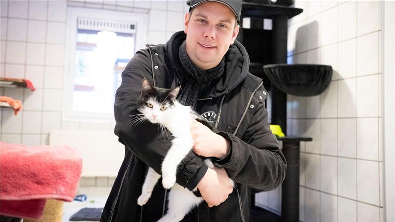 Tierpfleger Benjamin Heyer hofft, dass die Katze Shila genau wie andere Tiere aus dem Tierheim Oldenburg ein gutes neues Zuhause findet. (Archivbild)