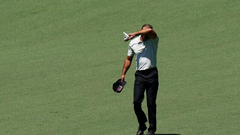 Tiger Woods hatte einen harten Tag im Augusta National Golf Club.