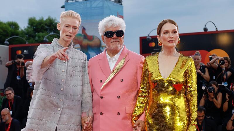 Tilda Swinton, Pedro Almodóvar und Julianne Moore.