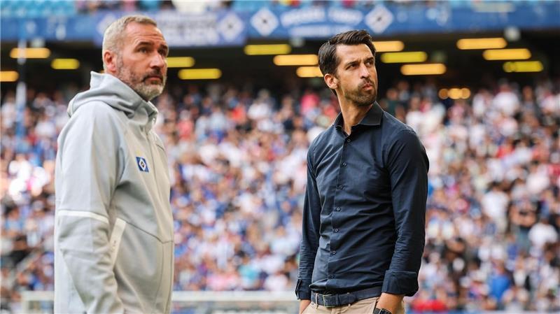 Boldt über Kiel-Coach Walter: Kann Mannschaft „anzünden“ Tim Walter (l.) und Jonas Boldt während ihrer gemeinsamen Zeit beim HSV.