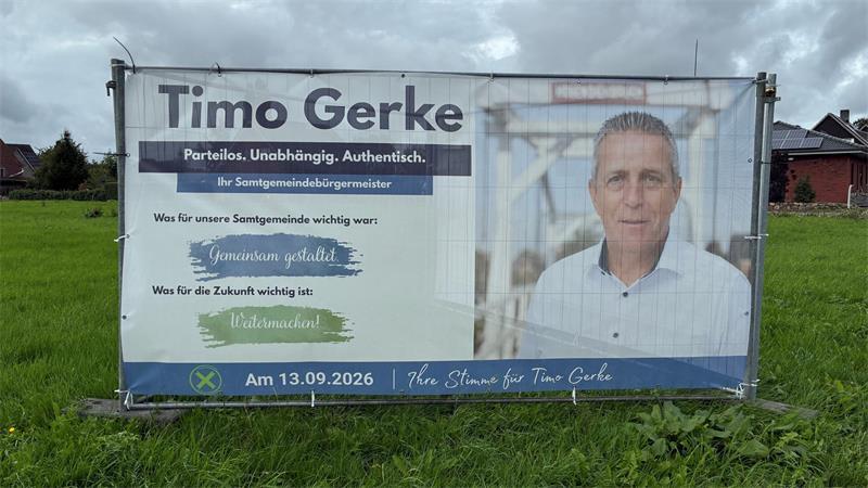 Timo Gerke hat die Samtgemeindebürgermeister-Wahl für sich entschieden.
