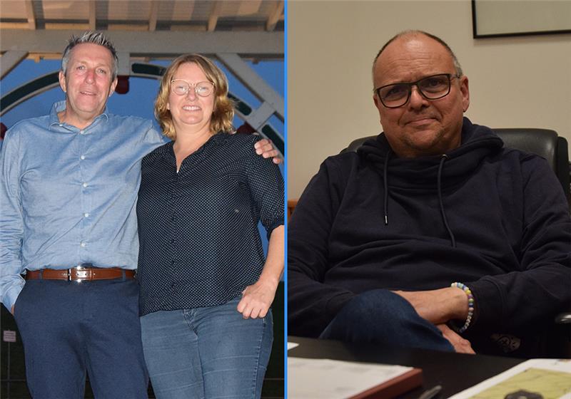 Gosch und Gerke läuten Woche des Wahlkampfs ein Timo Gerke mit seiner Frau Claudia und Amtsinhaber Michael Gosch.