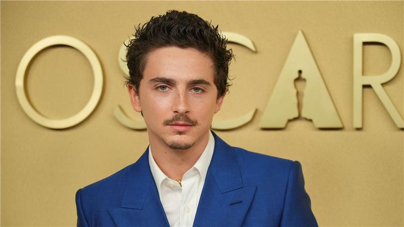 Timothée Chalamet mit Oberlippenbart, über den auch mal gelästert wird, sowie mit Haaren am Kinn. (Archivbild)