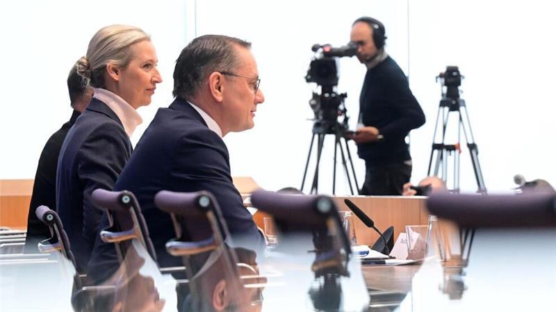 Tino Chrupalla und Alice Weidel würden gerne auch die neue AfD-Bundestagsfraktion gemeinsam als Vorsitzende leiten.