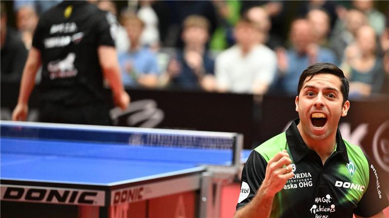 Bremer Sieg im Topspiel: Chinese sorgt für Tischtennis-Hype Tischtennis-Olympiasieger Fan Zhendong vom 1. FC Saarbrücken verliert überraschend gegen Marcelo Aguirre von Werder Bremen.