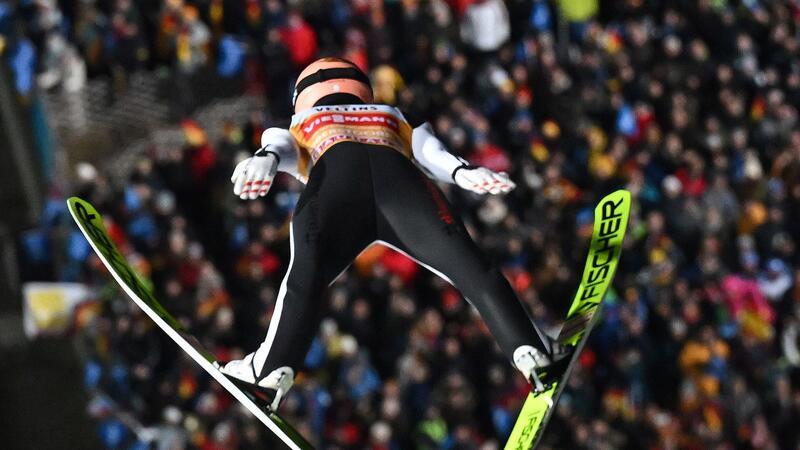 Titelfavorit Stefan Kraft aus Österreich musste sich mit Rang drei zufrieden geben.