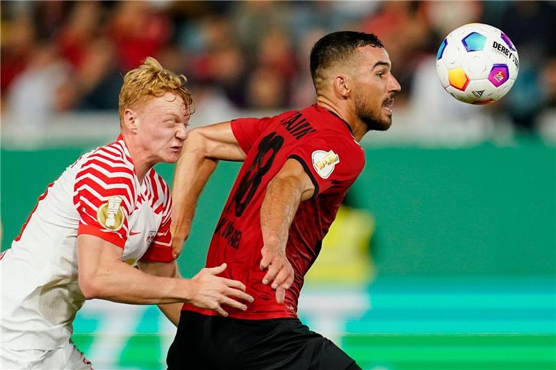 Vor Bayern-Duell: Leipzig müht sich in zweite Pokalrunde Titelverteidiger RB Leipzig tat sich in der ersten Pokalrunde in Wiesbaden schwer.