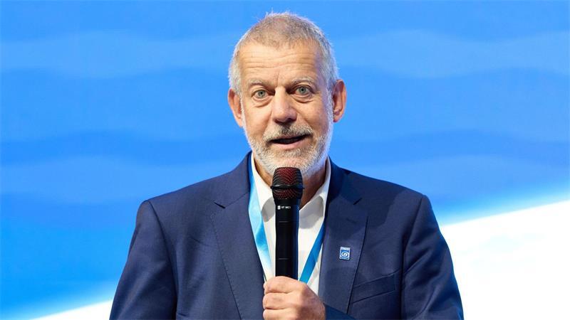 Tobias Fuchs, Vorstand Klima und Umwelt des DWD, als Vortragender beim 16. Extremwetterkongress. 