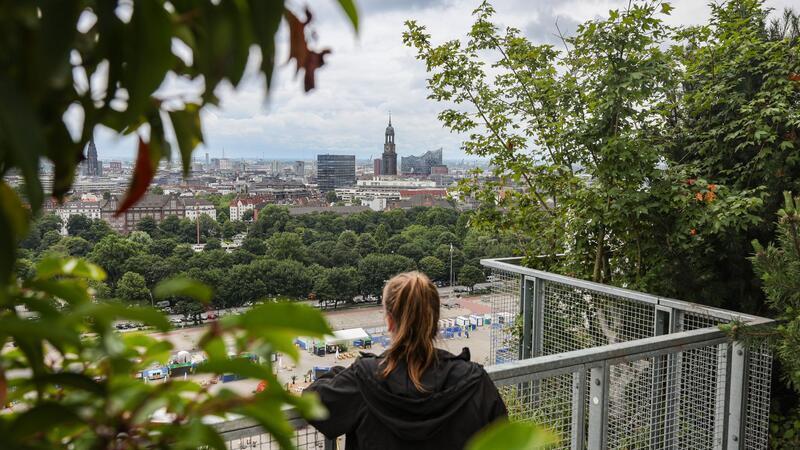 Toller Blick auf die Stadt vom grünen Bunker