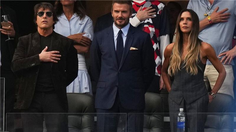 US-Traumstart vor Starkulisse bei der Heim-WM Tom Cruise, David Beckham und seine Frau Victoria Beckham zählten zu den Promis auf den Tribünen.