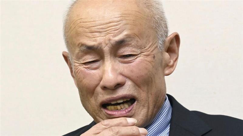 Tomoyuki Minomaki, Präsident von Nihon Hidankyo , gehört zu den Zehntausenden Überlebenden der Atombombenabwürfe über Japan.