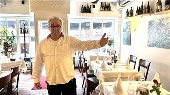 Toni in seinem Restaurant La Via del Sale in der Salzstraße.