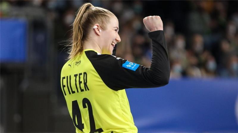 Torhüterin Katharina Filter will mit der DHB-Auswahl eine gute EM 2022 im Winter spielen. Foto: Kenny Beele