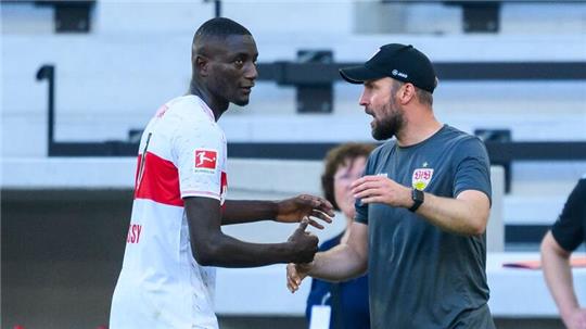 Torjäger und Trainer: Serhou Guirassy (l) und Stuttgart-Coach Sebastian Hoeneß.