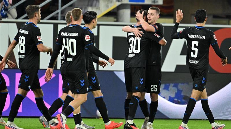 Torjubel beim SC Paderborn: Der Aufsteiger erzielte gegen Hoffenheim seine ersten Treffer.