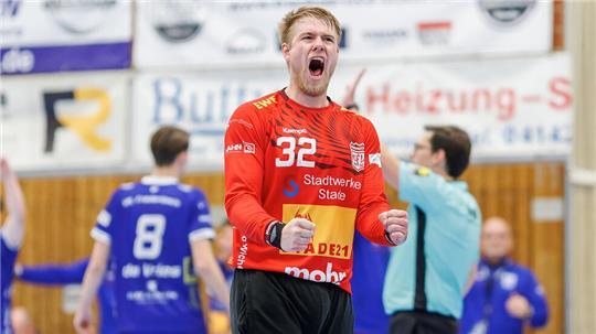 Torwart Justin Rundt vernagelt gegen Northeim seinen Kasten.