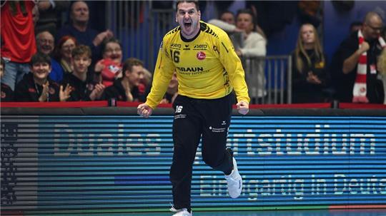 Torwart Nebojsa Simic war der Matchwinner für die MT Melsungen.