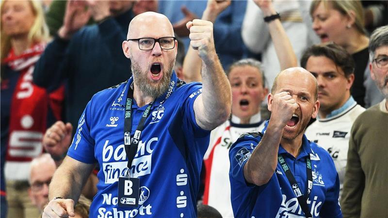 Flensburgs Handballer gewinnen Viertelfinal-Hinspiel Trainer Ales Pajovic und die SG Flensburg-Handewitt spielten in Dänemark.