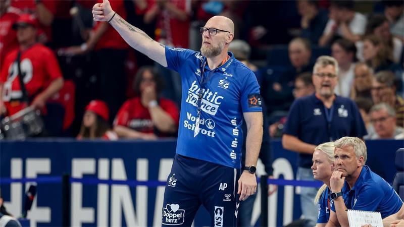 Trainer Ales Pajovic und die SG Flensburg-Handewitt feierten den zweiten Sieg in der Gruppenphase der European League. (Archivbild)