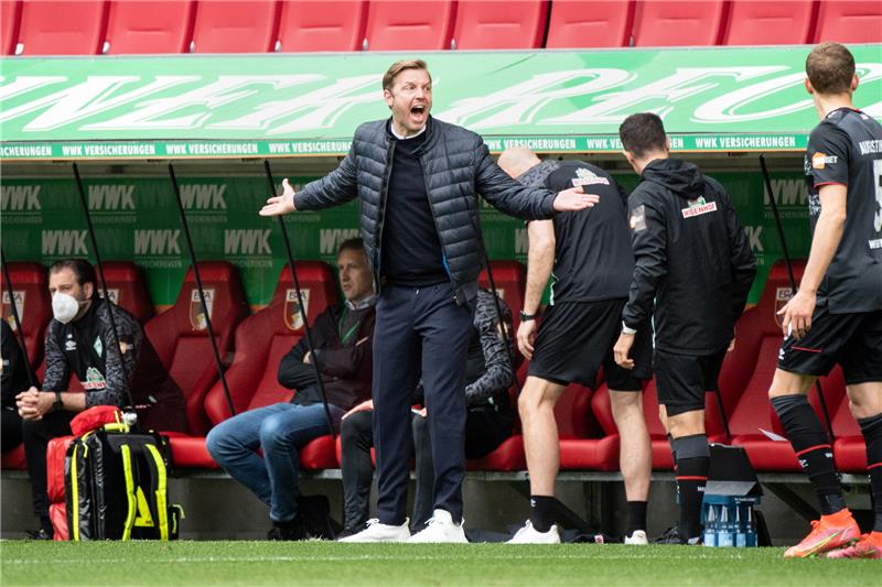 Trainer Florian Kohfeldt stürzt mit Werder auf Platz 16 ab. Foto: dpa