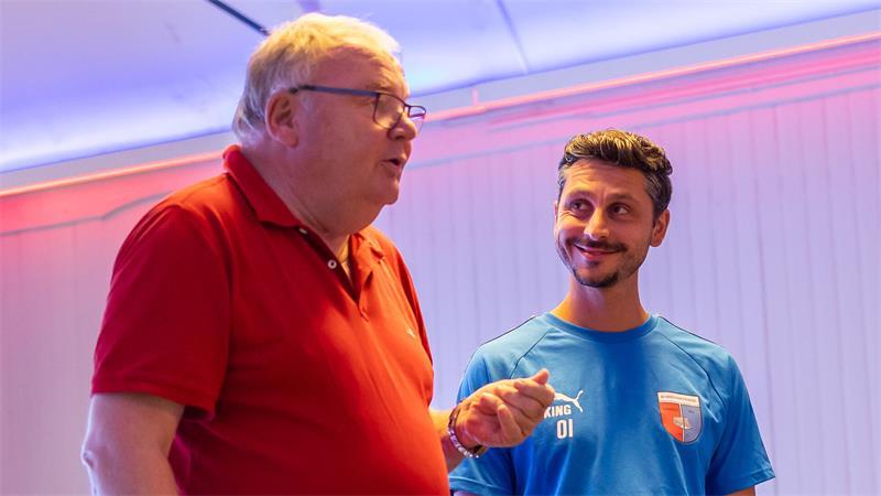 Trainer Oliver Ioannou wollte personell frische Impulse, Vereinschef Rigo Gooßen (links) eine "Blutauffrischung".