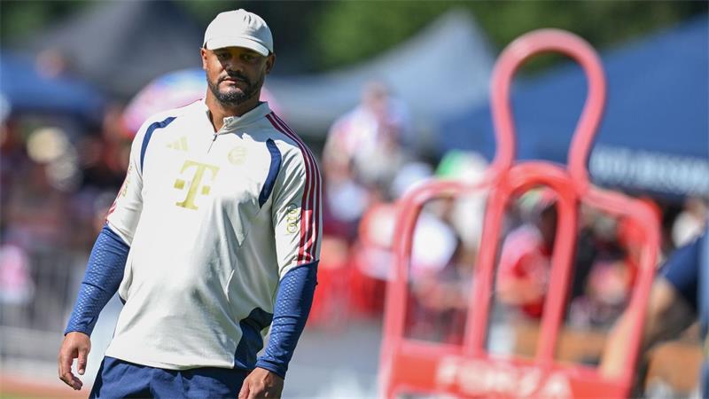Trainer Vincent Kompany im Trainingslager am Tegernsee.