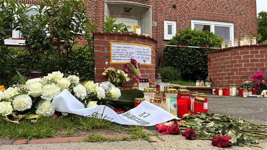 Trauer: Blick auf die Mutter-Kind-Einrichtung in der Stader Dankersstraße.
