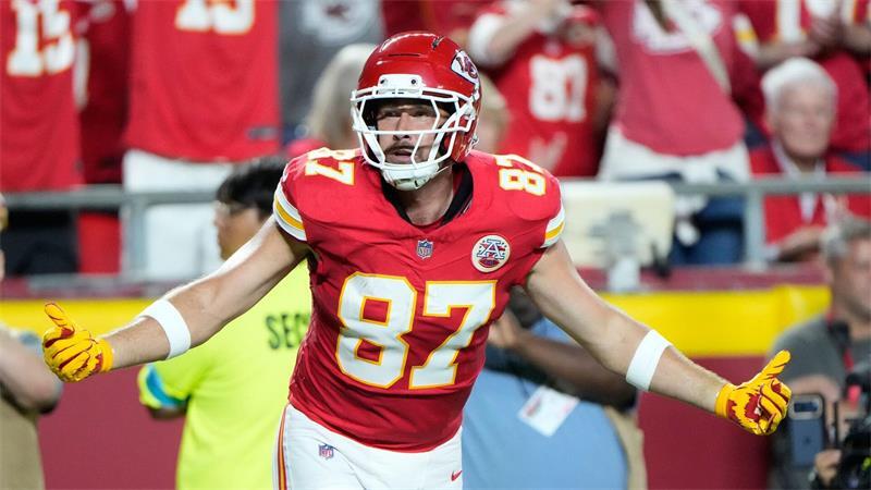 Travis Kelce jubelte über einen Touchdown und einen guten Auftritt.