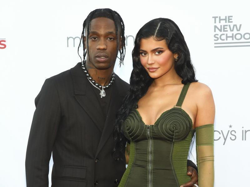 Kylie Jenner gibt Geburt von zweitem Kind bekannt Travis Scott und Kylie Jenner freuen sich über Nachwuchs. Foto: Andy Kropa/Invision via AP/dpa