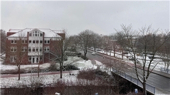 Blick aus der Redaktion des TAGEBLATT in Stade.