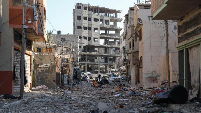 Trümmer und zerstörte Gebäude in Gaza-Stadt.