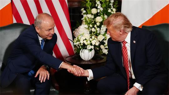 Trump äußerte sich während eines Treffens mit Micheál Martin zur Frage nach einer Wiedervereinigung.