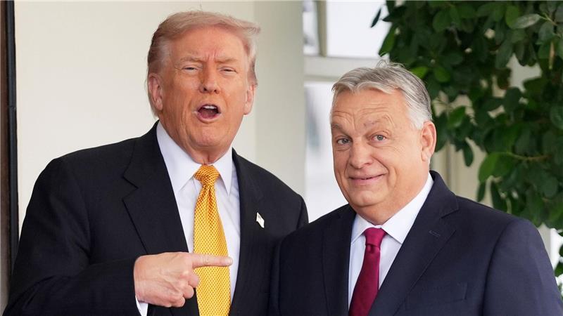 Trump betont bei Treffen immer sein gutes Verhältnis zu Orban. (Archivbild)