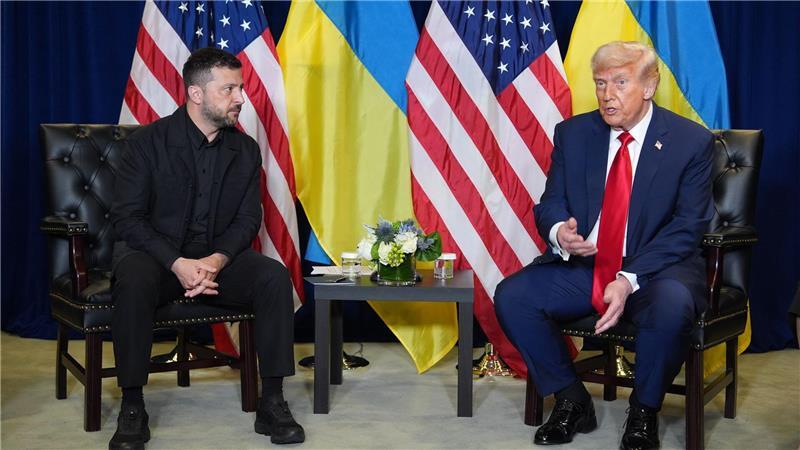Trump hat sich in New York mit Selenskyj getroffen - kurz danach äußert er sich zur Zukunft des von Russland angegriffenen Landes. 