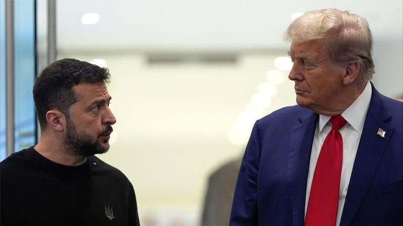 Trump will Selenskyj treffen - Deal mit Rohstoffen im Blick Trump könnte Selenskyj nächste Woche treffen. (Archivbild)