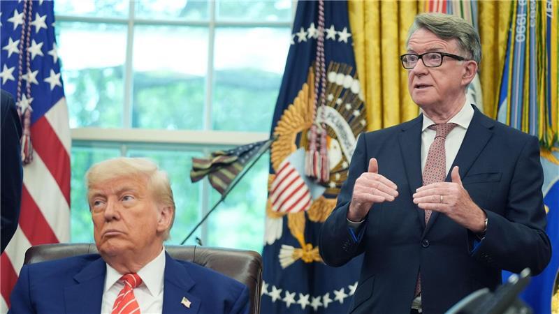 Trump und Mandelson im Oval Office. (Archivbild)