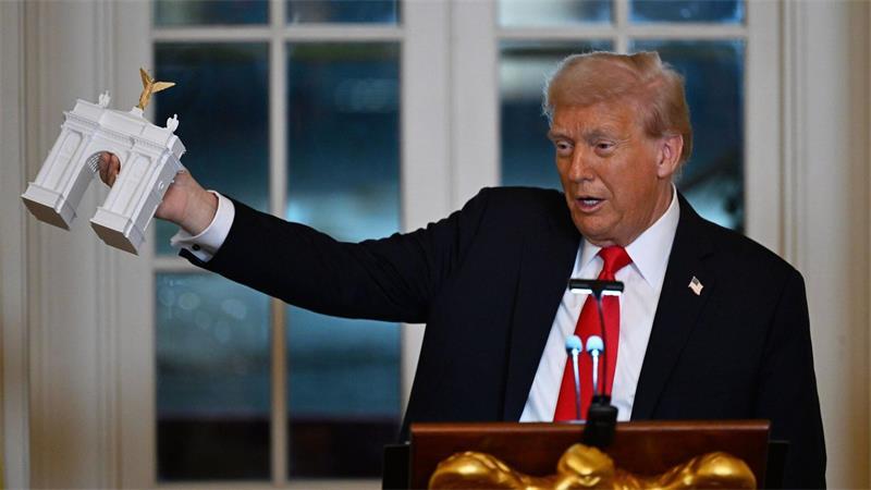 Trumps neuer Triumphbogen soll als Militärstützpunkt dienen Trump wirbt seit vielen Monaten für den von ihm gewünschten Triumphbogen. (Archivbild)