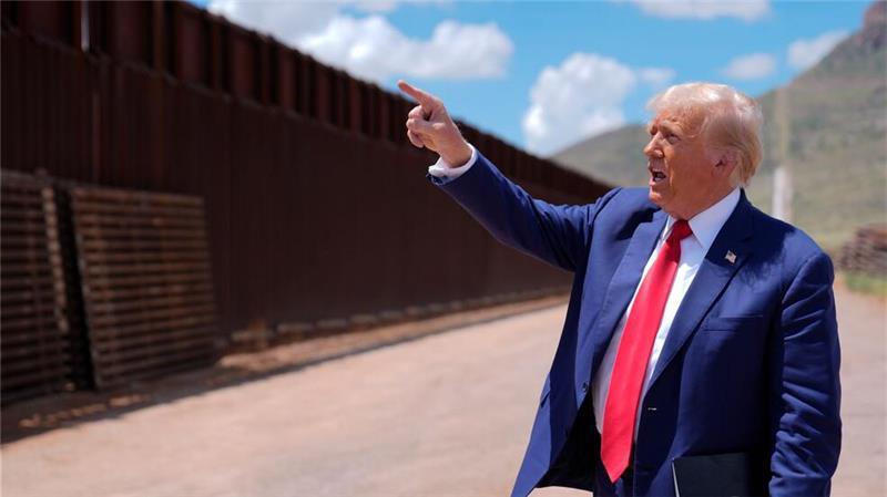 Trumps wichtigstes Thema im Wahlkampf: irreguläre Migration. Mehrfach reiste er an die Grenze zu Mexiko. (Archivbild)