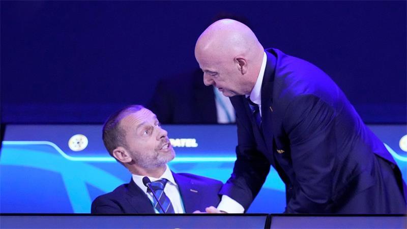 UEFA-Chef Ceferin ist der große Gegenspieler von FIFA-Boss Infantino. (Archivbild)