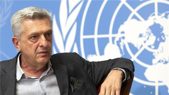 UNHCR-Chef Filippo Grandi ist besorgt über einen Rückgang humanitärer Hilfe.