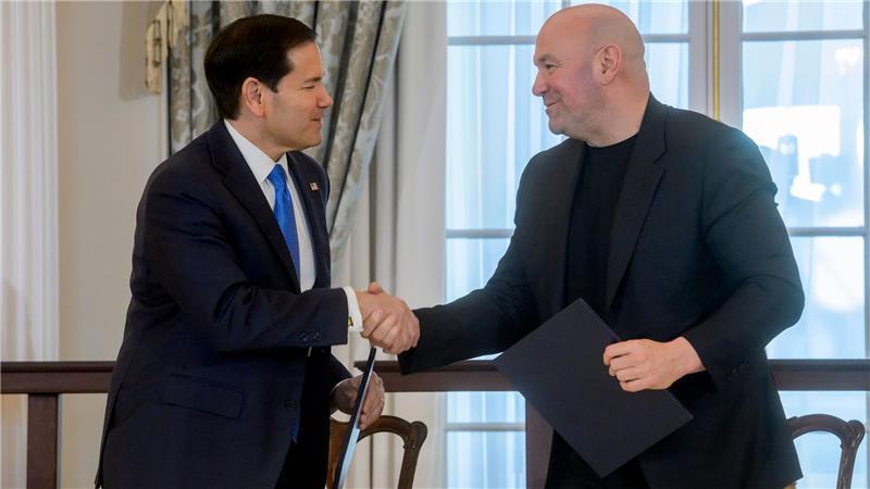 Gericht erlaubt Käfigkämpfe an Trumps Geburtstag US-Außenminister Marco Rubio und UFC-Boss Dana White unterzeichnen eine Absichtserklärung für eine Partnerschaft.