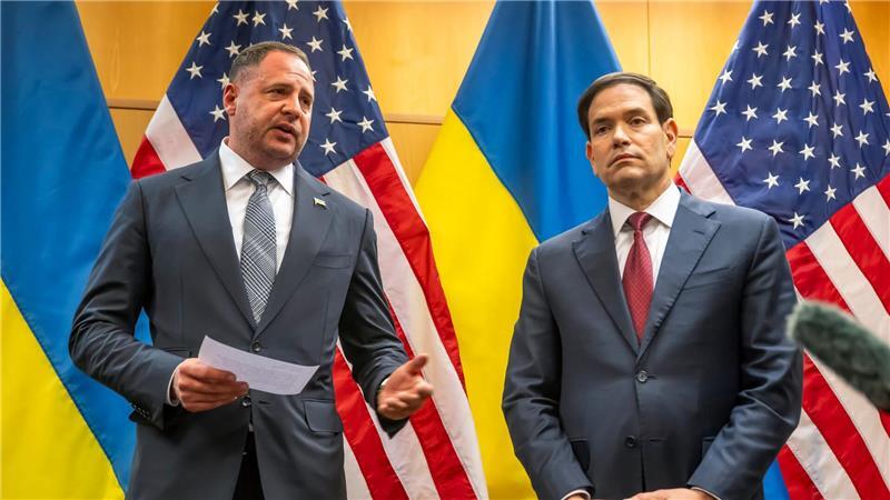 US-Außenminister Marco Rubio und der ukrainische Verhandlungsführer Andrij Jermak wollen am Sonntagabend erneut vor die Presse treten.