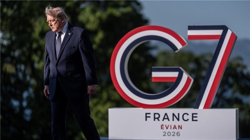 US Präsident Donald Trump beim G7-Gipfeltreffen in Evian.