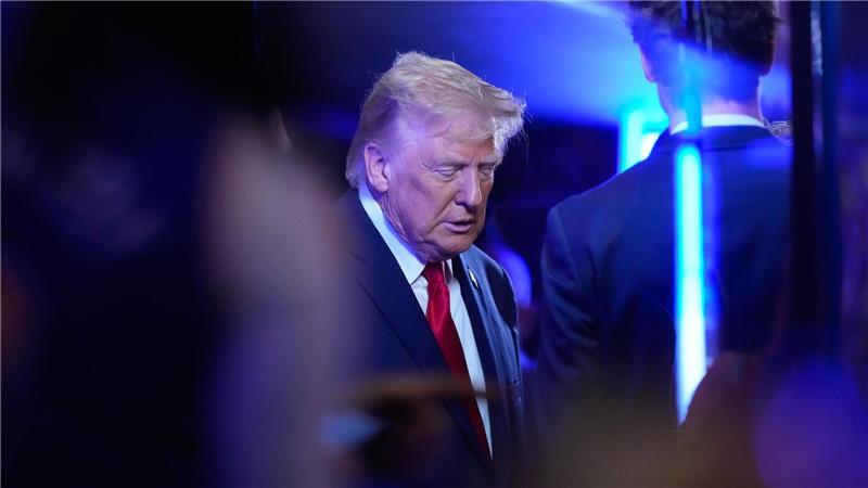 US-Präsident Donald Trump besucht das NBA-Spiel der New York Knicks gegen die San Antonio Spurs.