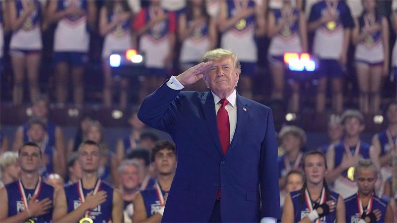 US-Präsident Donald Trump nimmt an der Eröffnung der Patriot Games teil.