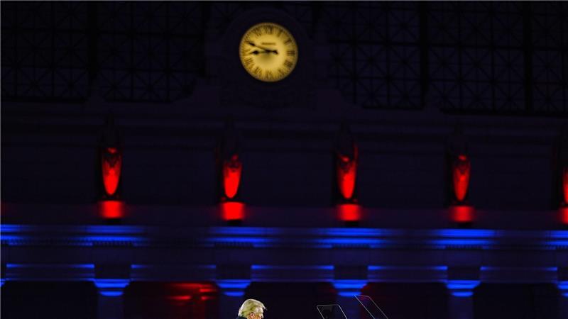 US-Präsident Donald Trump spricht beim jährlichen Fundraising-Dinner des National Republican Congressional Committee (NRCC).
