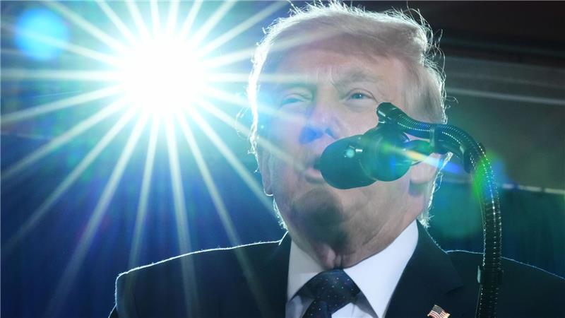 US-Präsident Donald Trump spricht im Rockland Community College.