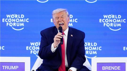 US-Präsident Donald Trump spricht rund 70 Minuten in Davos.